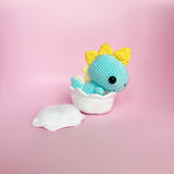 Amigurumi by Clarise: Baby Dino with Eggshell