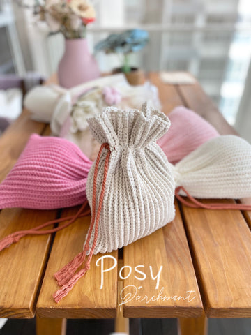 Posy Crochet Bag: Parchment