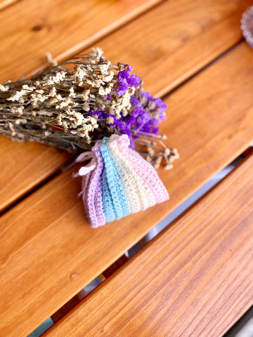 bags. by clarise: Tiny Bliss Pouch (Purple/Turquoise/Lemon/Soft Pink)