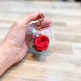 Timeless Florals: Rose in Bloom Bag Charm